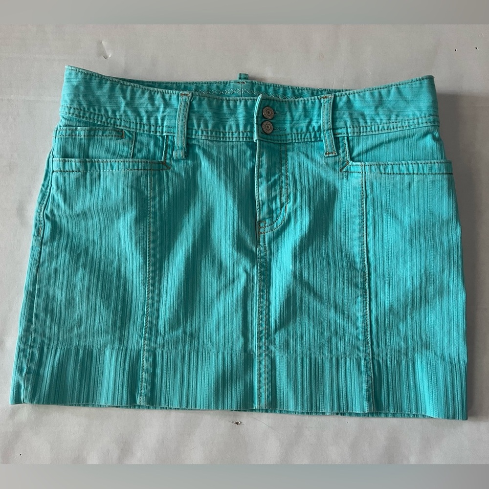 GAP Y2K Turquoise Mini Micro Skirt size 6